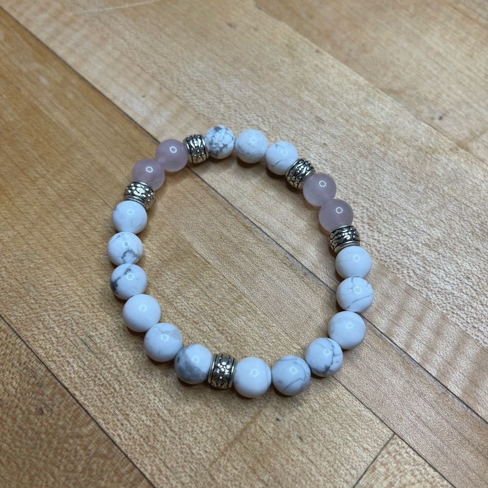 Stack Bracelets- Howlite- Rose Quartz Bracelets - image 4